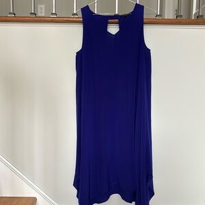 Eileen Fisher silk dress sleeveless v neck